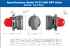 صمامات إغلاق الغاز الأرضي المقاومة للزلازل من Pacific Seismic Products VT-311، 1