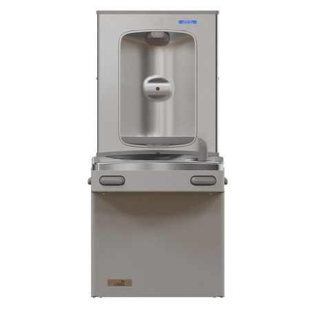 Oasis PG8FEBF-FVF fuente de agua mecánica con llenador de botellas sin contacto, filtro VersaFilter III, refrigerada, Greystone
