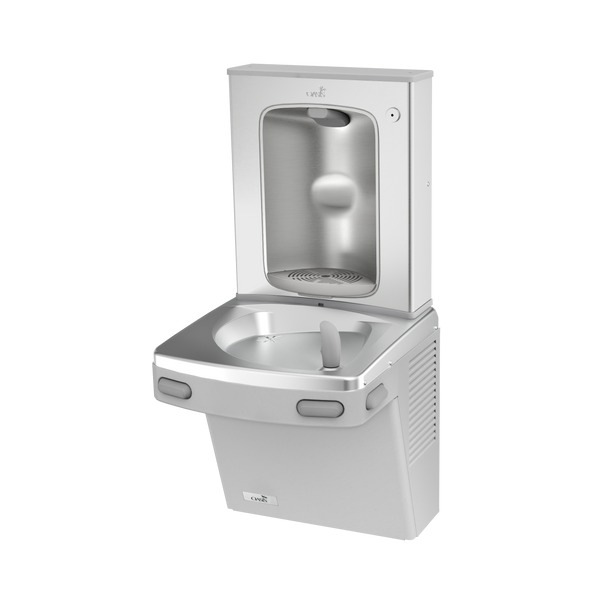 Oasis PG8FSBF-FPF Mechanical Drinking Fountain w/ Mechanical Bottle Filler, Total PFAS Filter, Refrigerated Greystone
