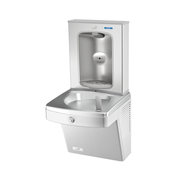 Oasis PGV8FEBF-FRX Mechanical Vandal Resistant Drinking Fountain w/Contactless Bottle Filler, Pharmaceutical Filter, Refrigerated Stainless