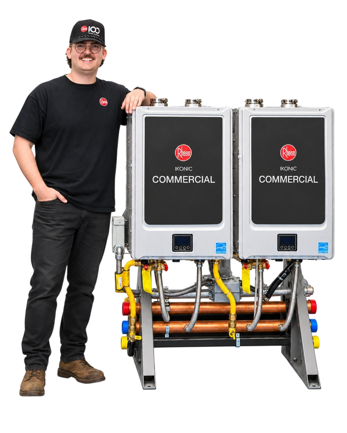 Noah with Rheem commercial tankless water heaters